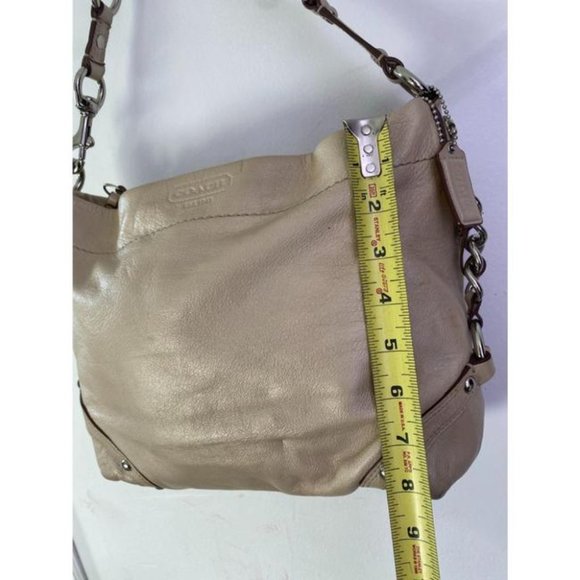 Coach Large Cream Leather Hobo Bag - Picture 3 of 8